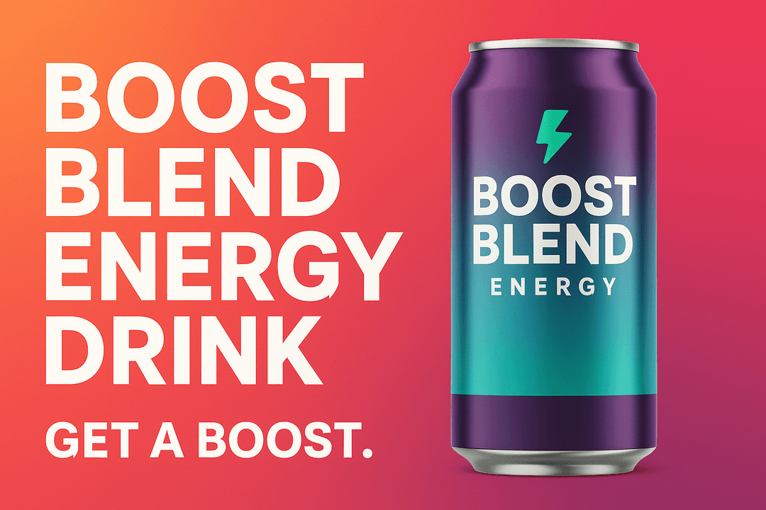 Boost Blend Energy ad on Amy's car